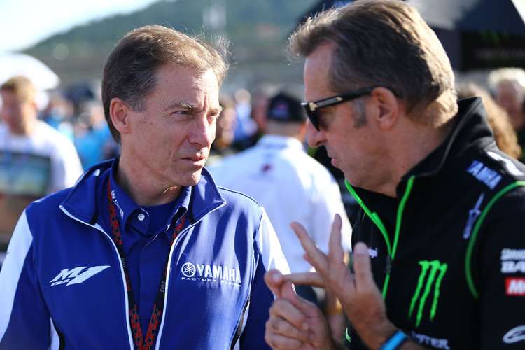 Yamaha-Rennchef Lin Jarvis mit Tech3-Yamaha-Chef Hervé Poncharal