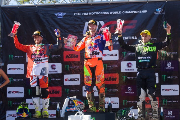Tony Cairoli und Jeffrey Herlings (v.l.) sammelte in Argentinien beide 47 WN-Punkte