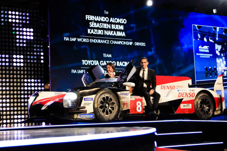 Fernando Alonso (li.) und Sébastien Buemi auf dem Toyota TS050 Hybrid