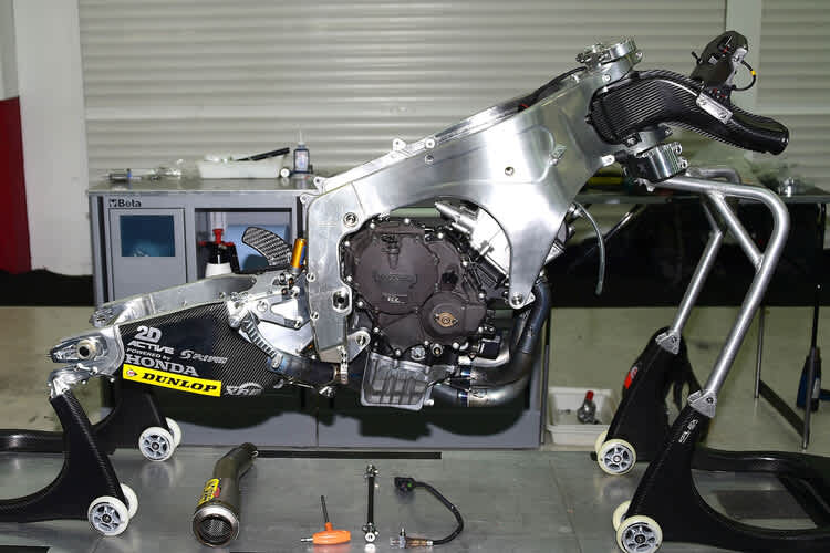Ein Kalex-Moto2-Chassis aus dem Jahr 2015