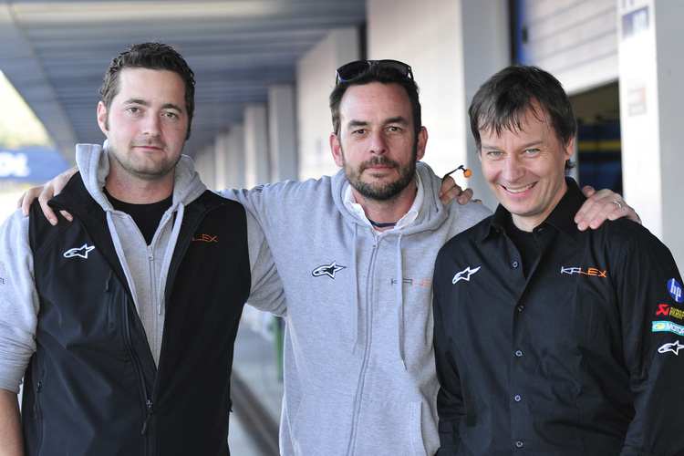 Alex Baumgärtel (Mitte) mit Techniker Michael Trier (li.) und Partner Klaus Hirsekorn (re.)