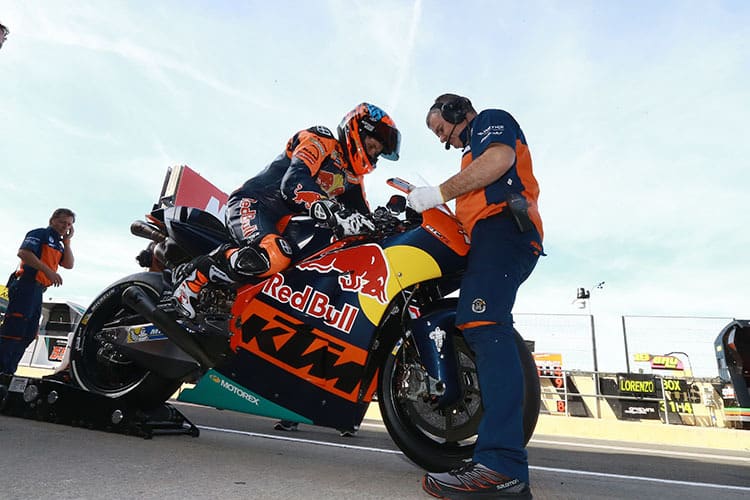 Testfahrer Mika Kallio in Valencia