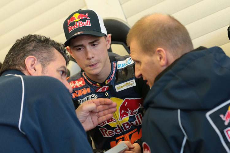 Danny Kent mit Teamchef Aki Ajo (re.)