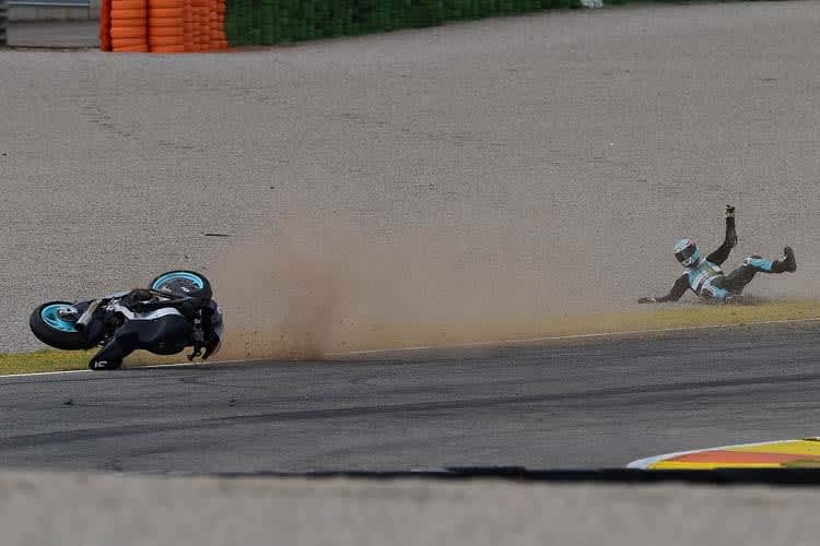 Danny Kent stürzte am zweiten Testtag in Valencia