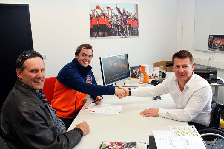 Heinz Kinigadner, Matthias Walkner und Pit Beirer (v.l.)