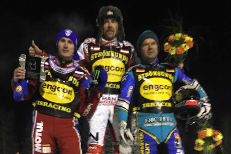 Podest in Strömsund: Dmitry Koltakov, Franz Zorn und Günther Bauer (v.l.)