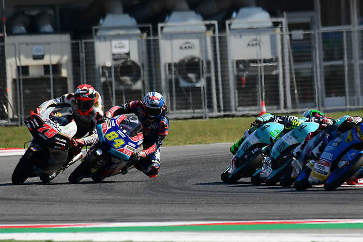 Jakub Kornfeil hatte in Misano mehrmals großes Glück