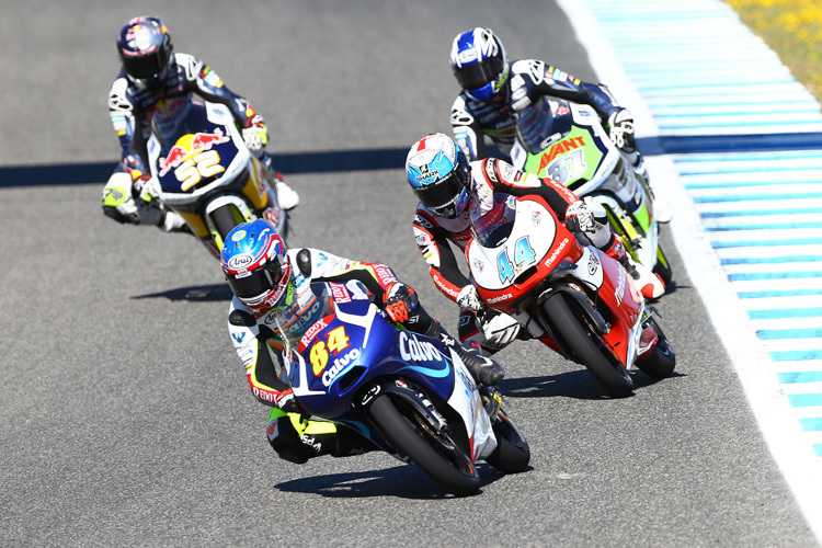 Jakub Kornfeil im Moto3-Rennen von Jerez