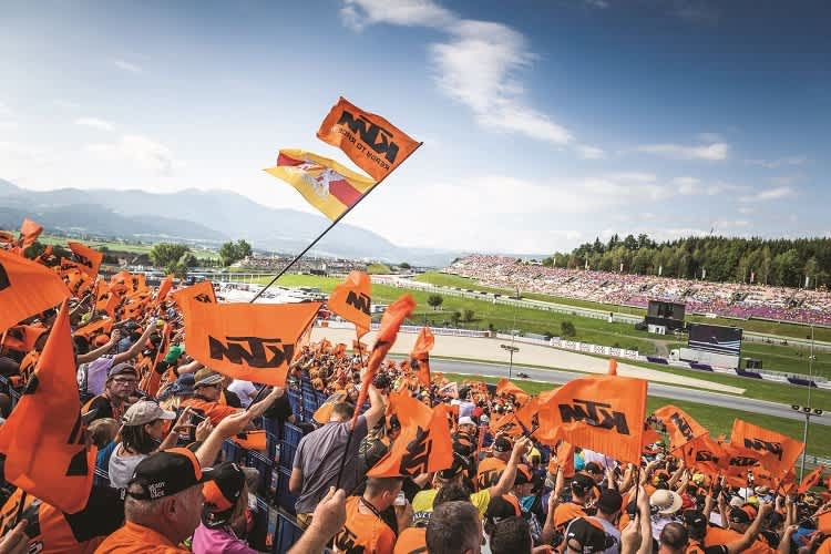 Beste Sicht vom KTM-Grandstand