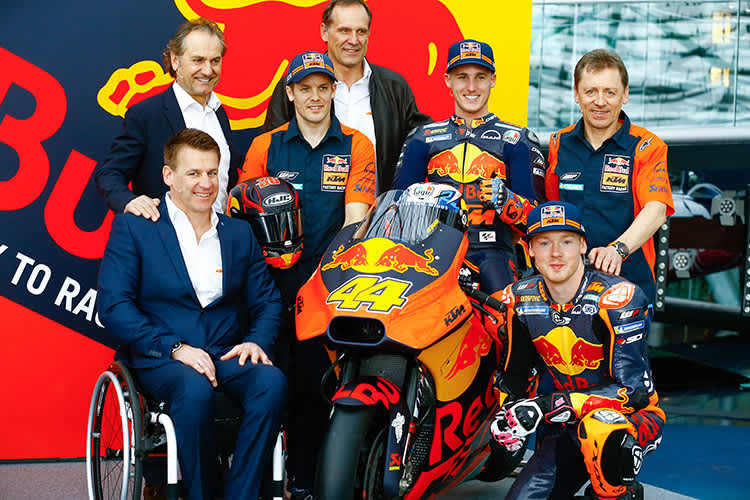 Red Bull KTM-Team: Beirer, Trunkenpolz, Kallio, Kinigadner, Pol Espargaró, Leitner und Smith