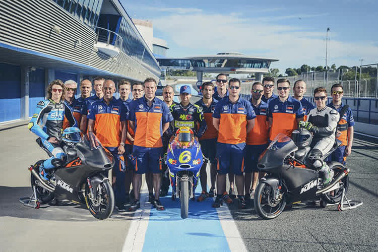 Das KTM-Team testete mit Nicolò Bulega, Maria Herrera und Efren Vazquez