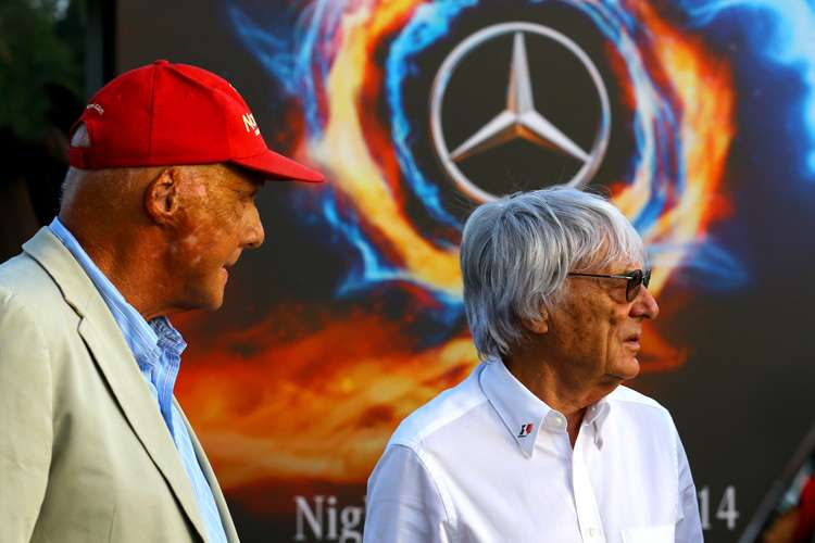 Niki Lauda und Bernie Ecclestone