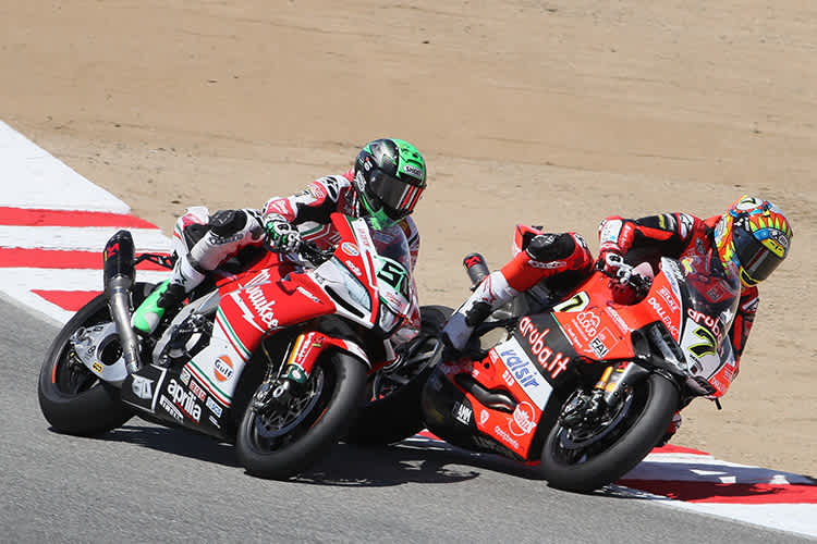 Immer ein heißes Duell: Aprilia gegen Ducati