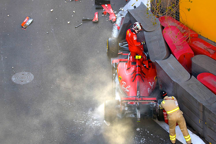 Charles Leclerc in Baku 2019
