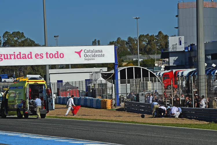 Iker Lecuona wurde an der Strecke umgehend versorgt
