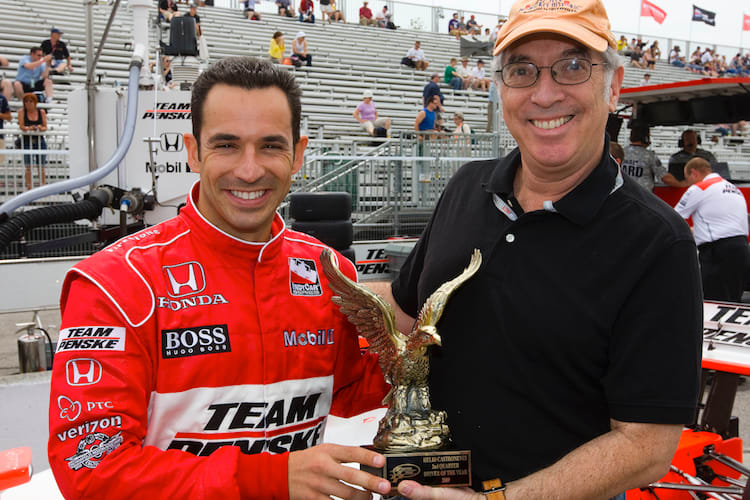Lewis Franck mit Helio Castroneves