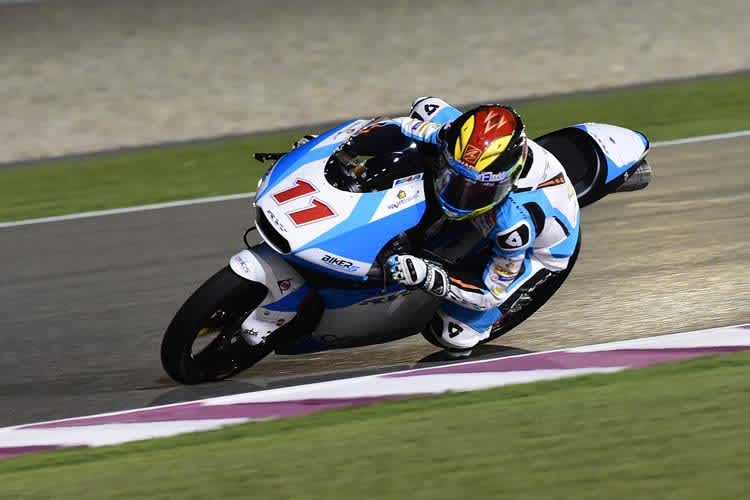 Livio Loi mit seiner Honda in Katar