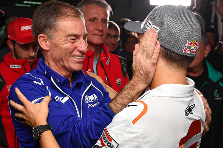 Lin Jarvis beim Valencia-GP 2019 mit Jorge Lorenzo