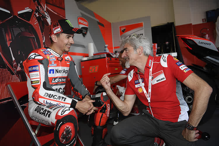 Jorge Lorenzo 2018 mit Gigi Dall'Igna