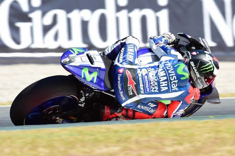 Lokalmatador Jorge Lorenzo war mit der Yamaha M1 der schnellste Mann auf der Strecke