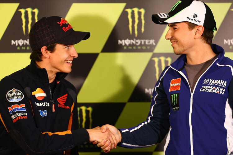 Weltmeister Marc Márquez und sein Rivale Jorge Lorenzo