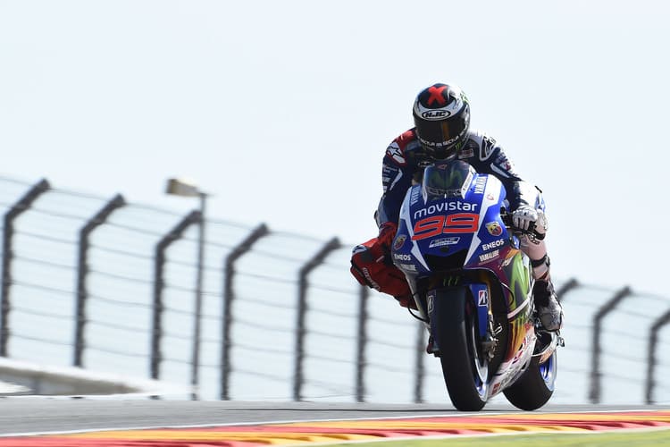 Jorge Lorenzo im Freitag-Training in Aragonien
