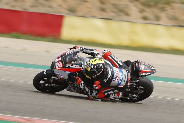 Tom Lüthi drehte in Aragón 96 Testrunden