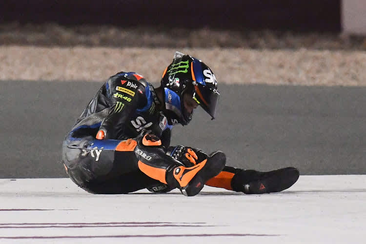 Luca Marini stürzte auf den letzten Metern