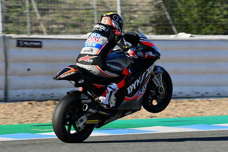 Tom Lüthi beim Moto2-Test in Jerez im November mit dem Triumph-Motor