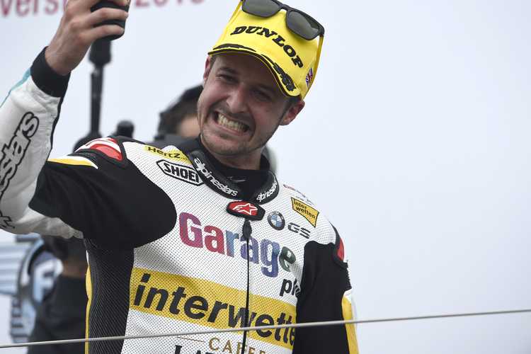 Tom Lüthi beim Sieg in Silverstone 2016