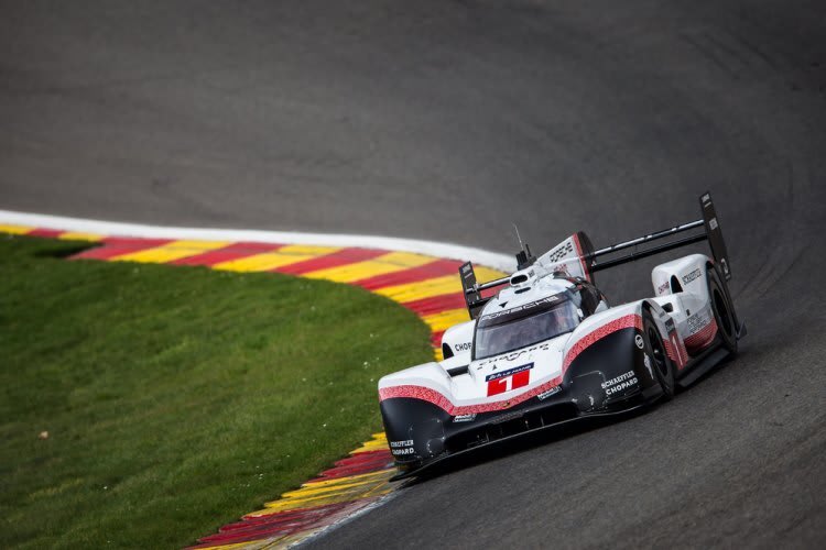 Die Evo-Version des Porsche 919 Hybrid beim Rekord in Spa-Francorchamps