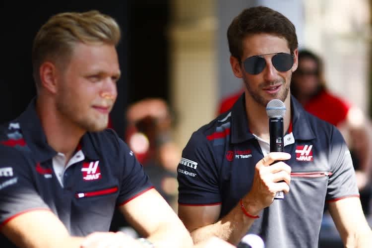 Kevin Magnussen und Romain Grosjean