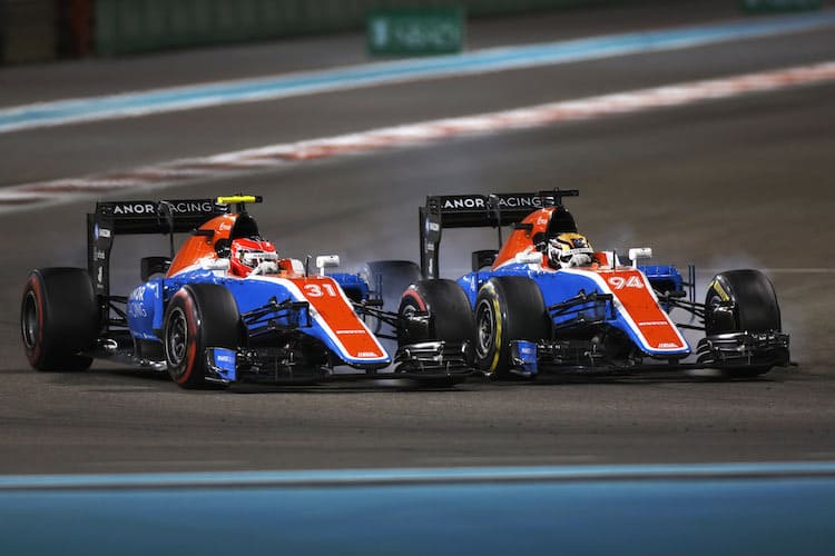 Manor: Gruss an Jules Bianchi (Oberkante Airbox)