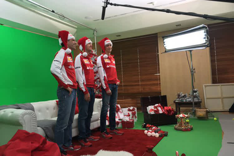 Marc Gené, Sebastian Vettel und Esteban Gutiérrez vor der Linse