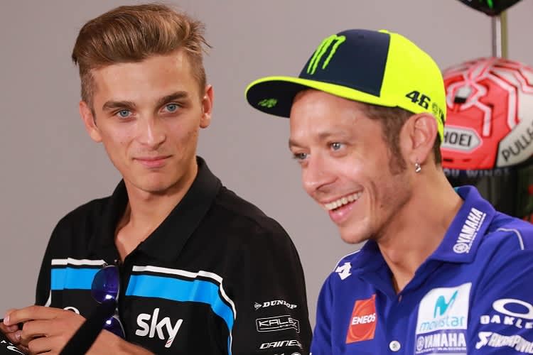 Luca Marini mit seinem Bruder Valentino Rossi