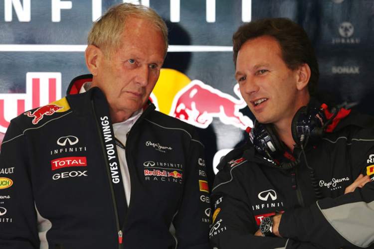 Dr. Helmut Marko und Teamprinzipal Christian Horner