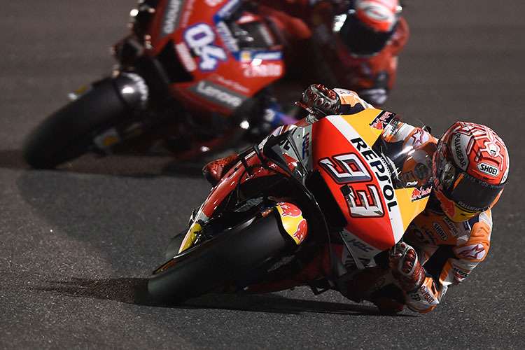 Das Duell der Stars: Marc Márquez (93) vor Dovizioso (04)