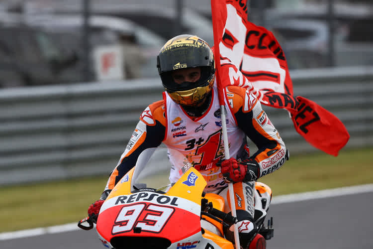 Marc Márquez nach dem Titelgewinn in Japan