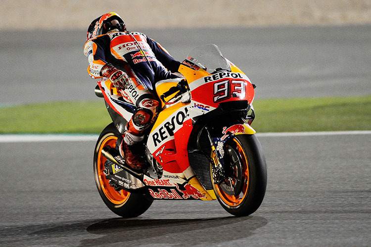 Erschöpft nach dem 2. Platz 2018: Marc Márquez, seit 2014 nie mehr Sieger in Doha