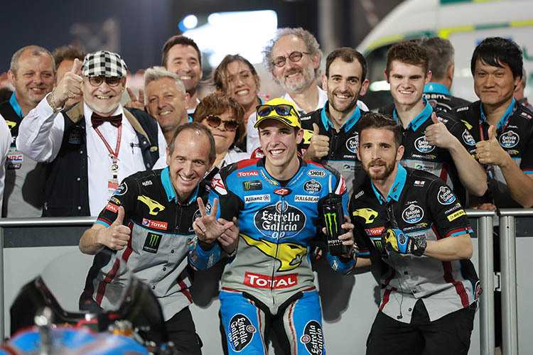 Alex Márquez nach der Platz 3 in Katar