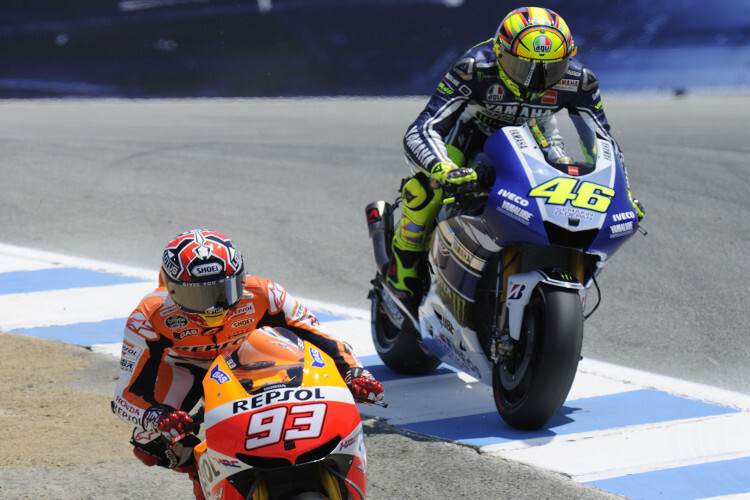 Laguna Seca 2013: Marc Márquez gegen Valentino Rossi