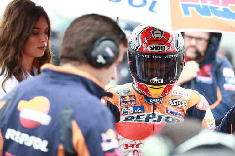 Marc Márquez auf dem Startplatz vor dem Rennen