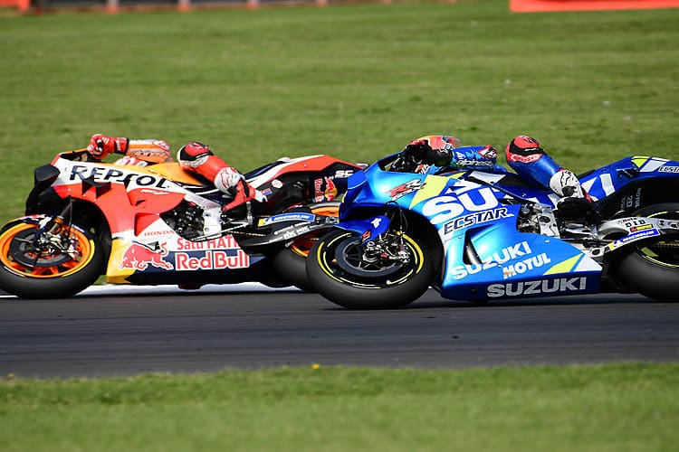 Marc Márquez und Alex Rins lieferten sich einen spannenden Kampf