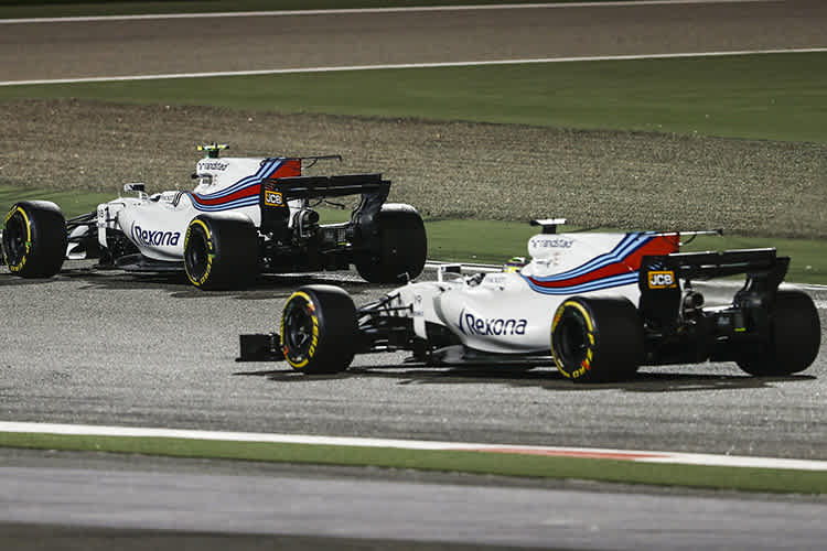 Die tolle Martini-Lackierung auf dem Williams