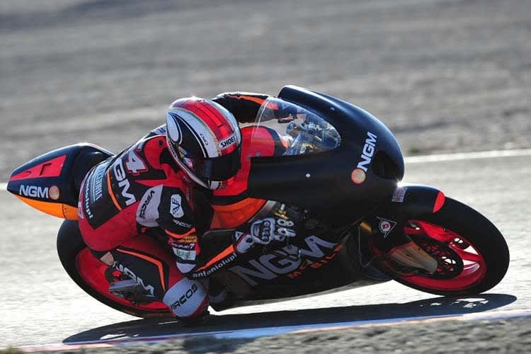 Mattia Pasini beim FTR-Test in Almeria Ende November