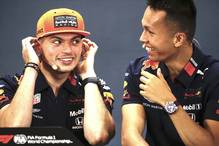 Max Verstappen und Alex Albon