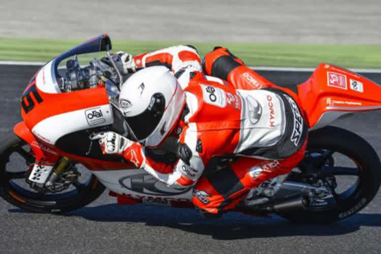 Simone Mazzola auf der Kymco-Oral