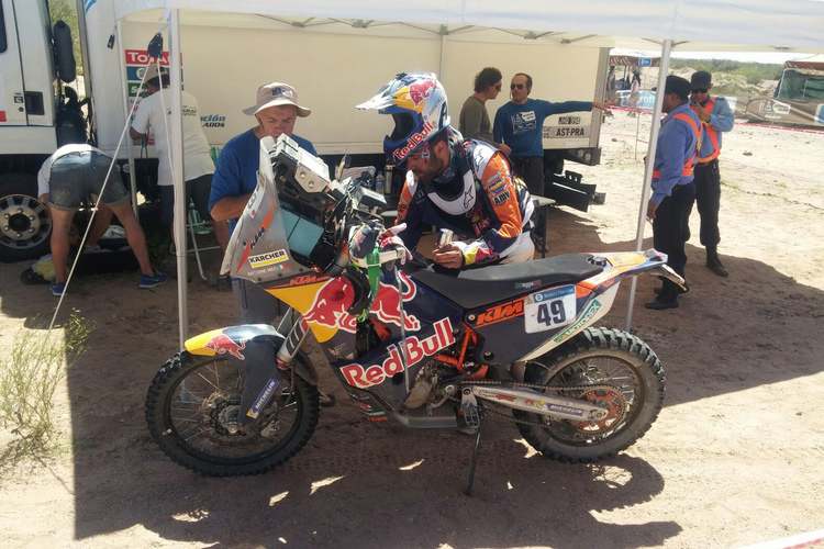 Auch KTM-Fahrer Meo kam ohne grosse Probleme ins Ziel