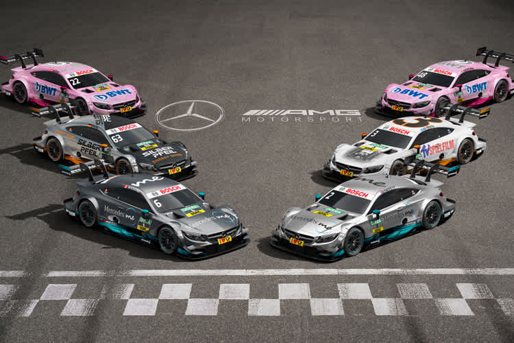 Die Designs der sechs Mercedes