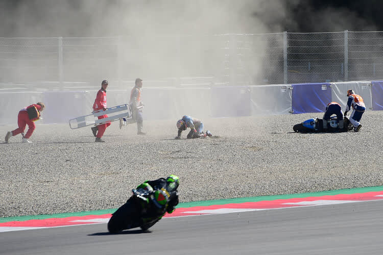 Jack Miller ging im Warm-up heftig zu Boden